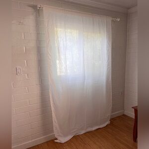 White Sheer Curtain Panels 55x92